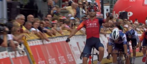 Ciclismo, la vittoria di Filippo Ganna al Giro di Vallonia.