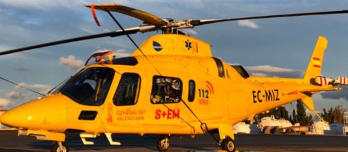 Un helicóptero medicalizado de la Generalitat Valenciana ha trasladado al niño a un centro de salud (Twitter/A9Hems)