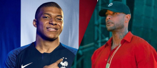 Kylian Mbappé et le rappeur Booba (capture Twitter @psgcommunity_)
