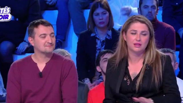 Amandine Pelissard et son homme Alexandre sur le plateau de Cyril Hanouna, TPMP. Source : capture d’écran C8.