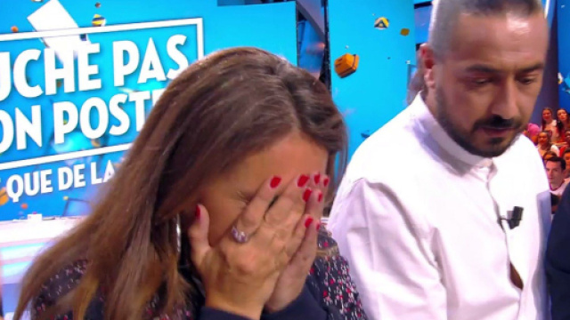 Moundir, désormais ennemi juré de Booba sur le plateau de TPMP, présentée par Cyril Hanouna. Source : capture d’écran C8.