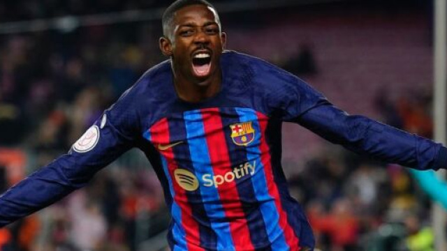 Ousmane Dembélé en très belle forme avec le Barça. (screenshot Twitter - @FabriceHawkins)