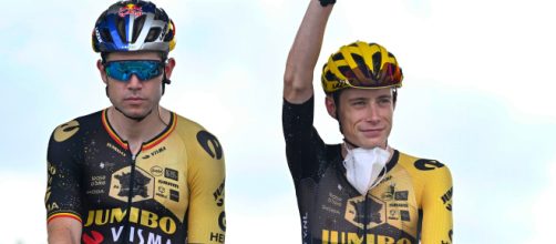 Ciclismo, Wout van Aert e Jonas Vingegaard, i leader della Jumbo Visma.