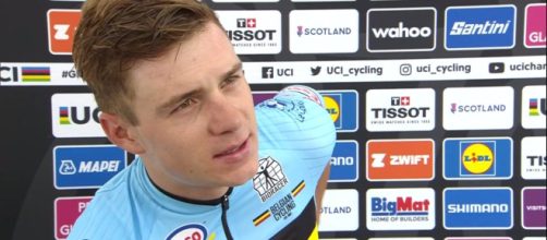 Ciclismo, il campione del mondo a cronometro Remco Evenepoel.