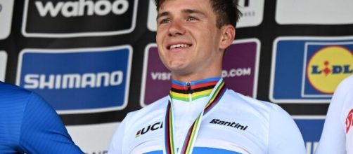 Ciclismo, il campione del mondo a cronometro Remco Evenepoel.