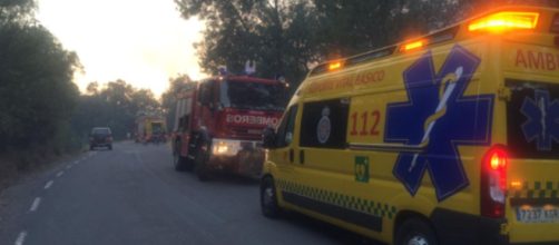 Una ambulancia tuvo que trasladar al menor hasta un centro de salud tras el accidente el 16 de agosto (Twitter, @EmergenciaAvila)