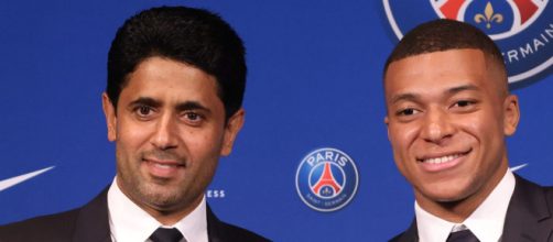 PSG : Nasser Al-Khelaïfi et Kylian Mbappé (capture Twitter Foot Mercato)