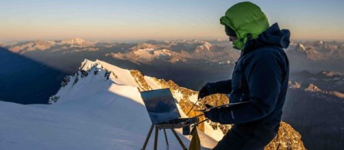 James Hart Dyke, mountain painter (Image source: James Bond Films/BBC)