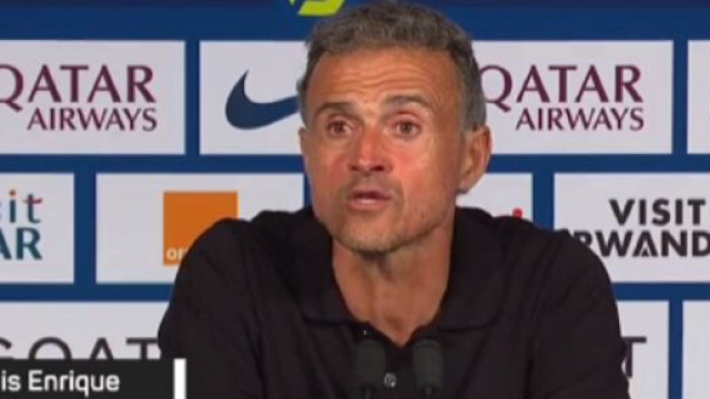 Luis Enrique en conférence de presse (capture Twitter @ActuFoot_)