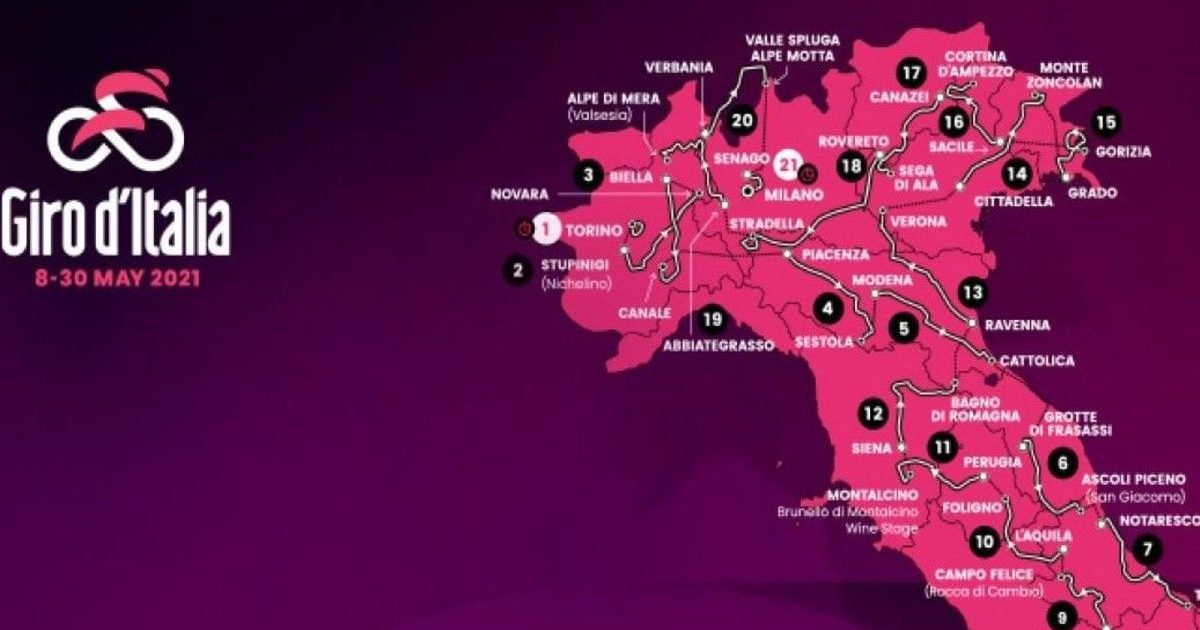 Giro D'Italia 2025 Tappe Mappa Jasmine Parsons