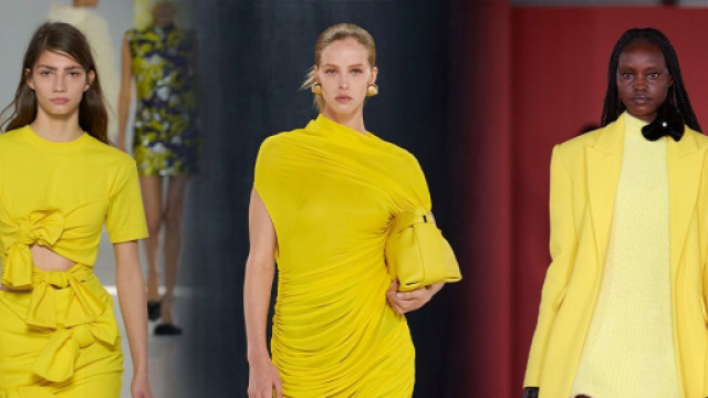 Il giallo tra i colori trend della moda donna per l'autunno inverno 2023-24.