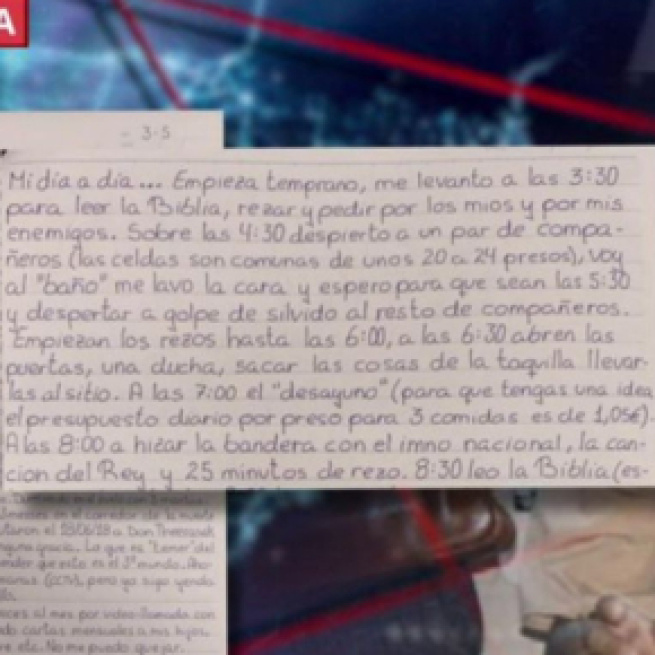 El programa 'TardeAR' ha mostrado en exclusiva la carta de Atur Segarra (Captura de pantalla de Telecinco)