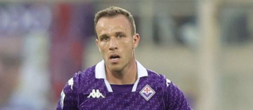 Arthur Melo, giocatore della Juve in prestito alla Fiorentina.