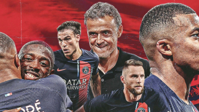 Luis Enrique et son groupe du PSG (capture Twitter (capture Twitter @PSG_inside)