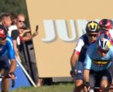 Ciclismo, Filippo Ganna e Matteo Trentin in azione agli Europei