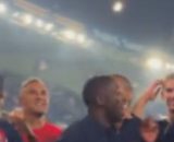 Les joueurs du PSG à la fin du match contre L'OM (capture Twitter @PVSportFR)