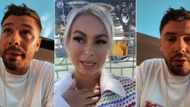 Chloé, la nouvelle chérie de Kevin Guedj, poste des photos de ce week-end avec Ruby, la fille de Carla Moreau. (Screenshots Snapchat)