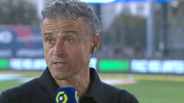 Luis Enrique amer après le nul du PSG à Clermont. (screenshot Twitter - @Paris_SGINFOS )