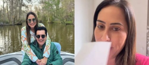 Esposa de Regis Danese fica frustrada com carta do marido (Reprodução/Instagram/@kdaneseoficial)