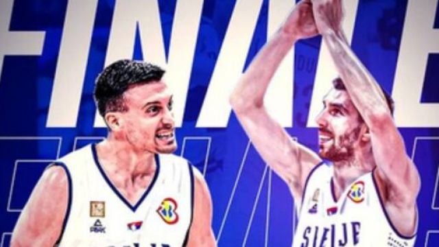 La grafica del profilo ufficiale Instagram della federazione di pallacanestro serba dopo la vittoria in semifinale. (Instagram).