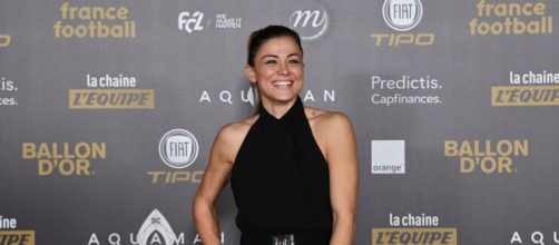 Laure Boulleau au Ballon d'Or (capture Twitter @canalplus)