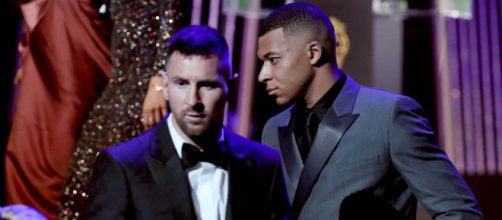 Lionel Messi et Kylian Mbappé (capture Twitter @Actu Foot)