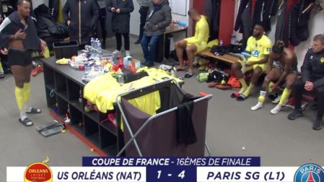 Kevin Fortuné au coeur d'un discours poignant après Orléans-PSG. (screenshot Twitter - @beinsport)