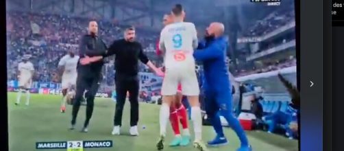 Gattuso en colère contre Monaco avec l'OM. (screenshot Twitter @canal+)