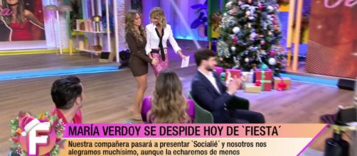 Emocionante despedida de María Verdoy en 'Fiesta' para presentar 'Socialité' (Telecinco)