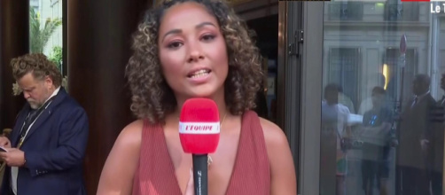 Virginie Sainsily au micro de L'Equipe (capture la Chaîne @L'Equipe)