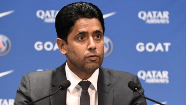 Nasser Al-Khelaifi en conférence de presse (capture Twitter @psgcommunity_)