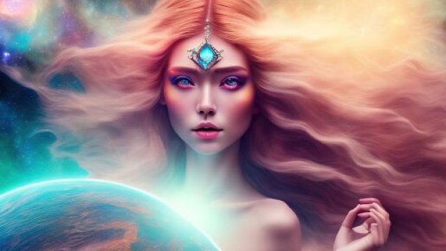 Dea con capelli lunghi e ciondolo sulla fronte - Immagine © Pixabay.