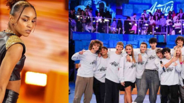 L'ex allieva Marisol e la nuova classe di Amici - screenshot © Canale 5.