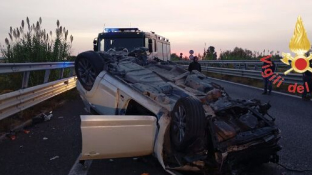 Incidente stradale sulla S.S. 534 &copy; Vigili del Fuoco