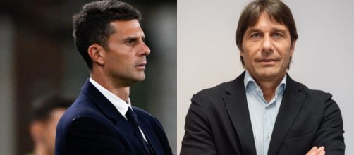 Thiago Motta, allenatore della Juve, Foto © Juventus - Antonio Conte, allenatore del Napoli, Foto © Napoli.