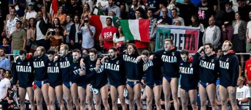 La squadra di pallanuoto italiana - Foto © Federazione Italiana Nuoto