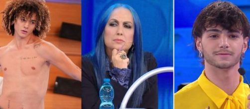 Gabriele, Alessandra Celentano e l'ex allievo Nicholas - screenshot © Canale 5.