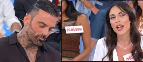 In foto Mario e Morena a Uomini e donne (screenshot © Canale 5).