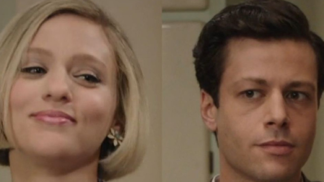 Irene Cipriani (Francesca Del Fa) e Alfredo Perico (Gabriele Anagni) - screenshot &copy; Rai 1.