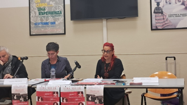 Simona Sagone con Laura Branca e Cinzia Venturoli nella conferenza di STRA 900, 4^ edizione: Donne, Arte e Solidarietà- © Katia Di Luna