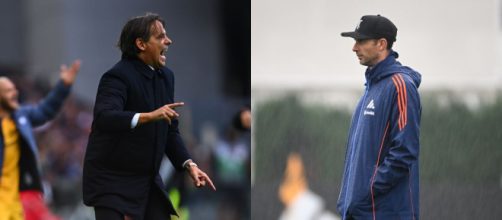 Simone Inzaghi, allenatore dell'Inter. Foto © Inter. Thiago Motta, allenatore della Juventus. Foto © Juventus