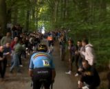 La fuga vincente di Mathieu Van der Poel - Screenshot © Eurosport