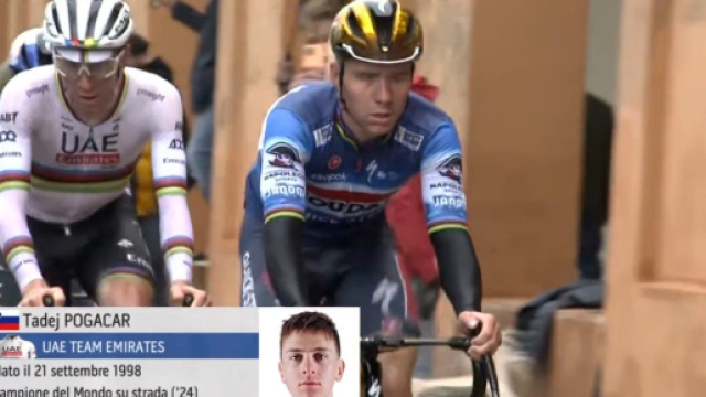 Tadej Pogacar e Remco Evenepoel - Screenshot &copy; Eurosport