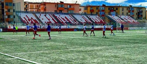 I calciatori della Turris durante un allenamento - © Facebook / Turris1944.it