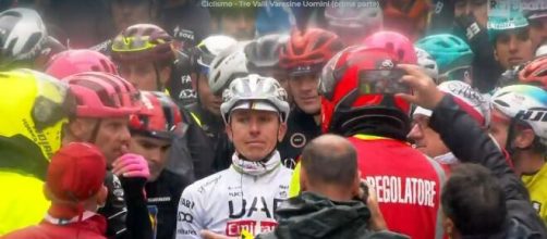 Tadej Pogacar alla Tre Valli Varesine - Screenshot © Rai Sport