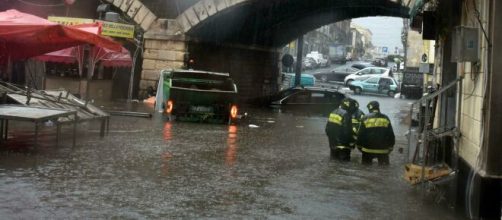 Pioggia torrenziale a Catania © Facebook