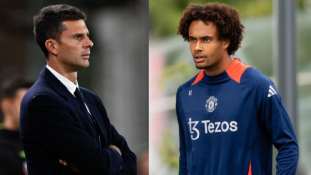 Thiago Motta, allenatore della Juventus - Foto © Juventus; Joshua Zirkzee, attaccante del Manchester United - Foto © Manchester United.