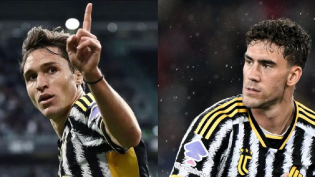 Federico Chiesa e Dusan Vlahovic. Foto &copy; Juventus