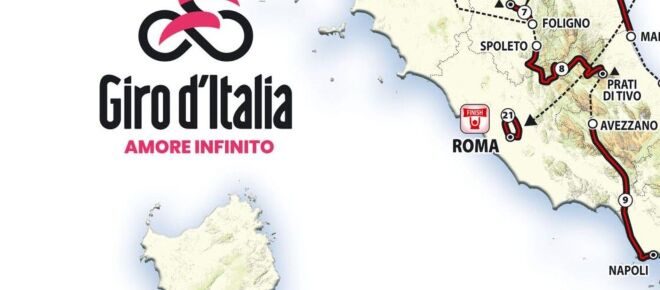 Giro d'Italia: crono a Pisa, arrivi in salita a San Valentino e Champoluc, finale a Roma