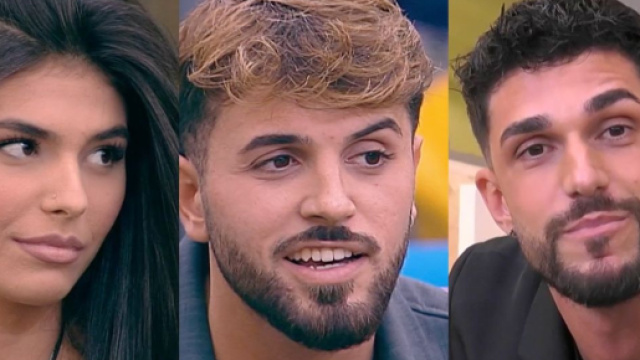 Federica Petagna, Alfonso D'Apice e Stefano Tediosi - screenshot &copy; Canale 5.